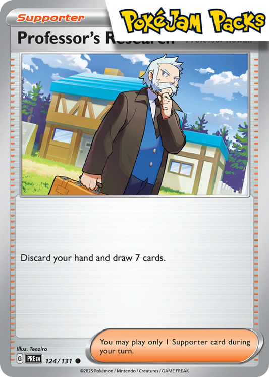 Professor's Research (Professor Rowan) - 124/131 - Common - Prismatic Evolutions - Pokemon TCG