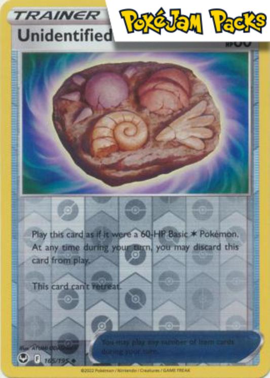 Unidentified Fossil - 165/195 - Uncommon Reverse Holo - Silver Tempest - Pokemon TCG