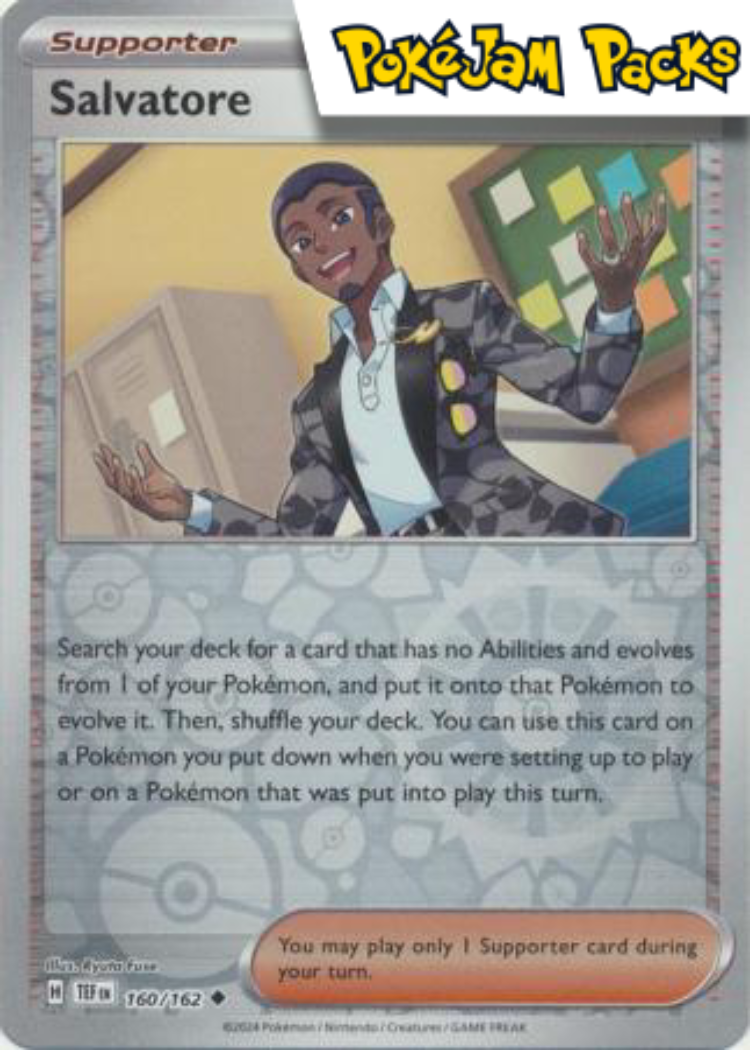 Salvatore - 160/162 - Uncommon Reverse Holo - Temporal Forces - Pokemon TCG