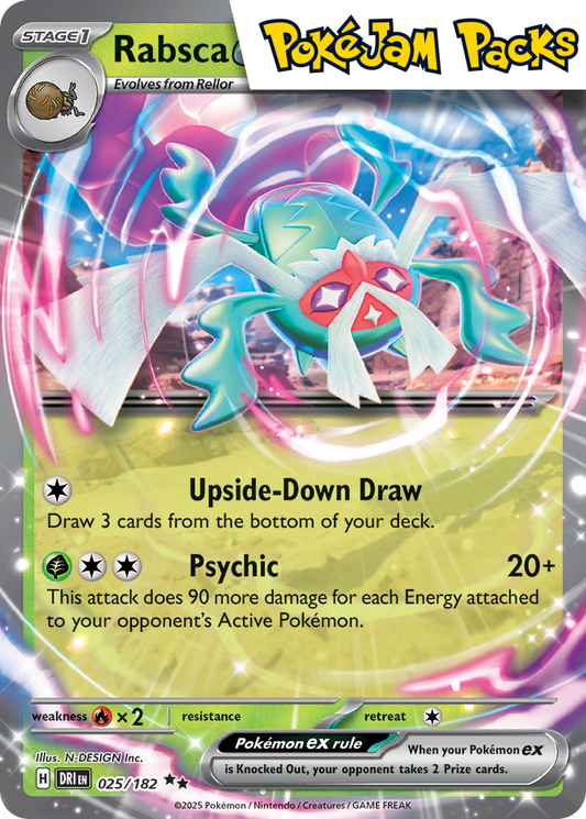 Rabsca ex - 025/182 - Ultra Rare - Destined Rivals - Pokemon TCG