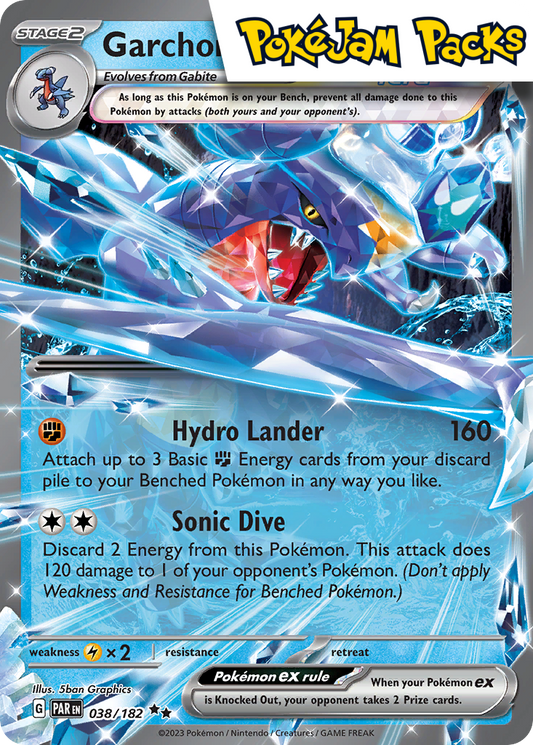 Garchomp ex - 038/182 - Ultra Rare - Paradox Rift - Pokemon TCG