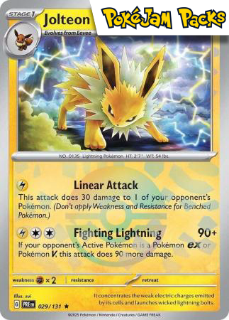 Jolteon - 029/131 - Pokeball Reverse Holo Rare - Prismatic Evolutions - Pokemon TCG