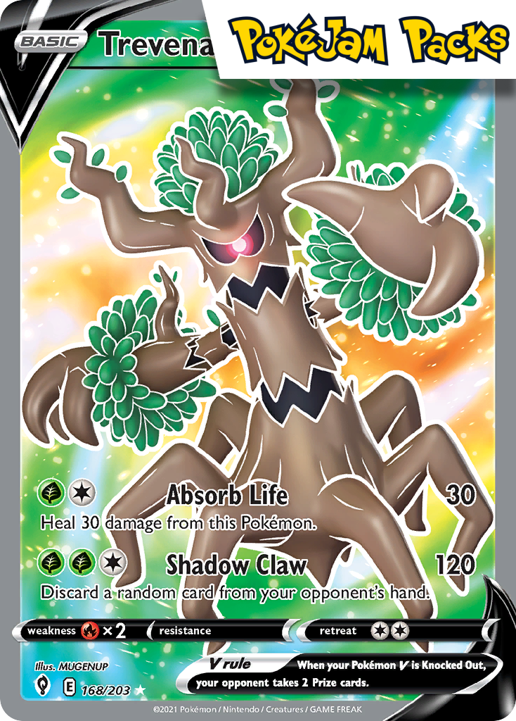 Trevenant V - 168/203 - Full Art Ultra Rare - Evolving Skies - Pokemon TCG