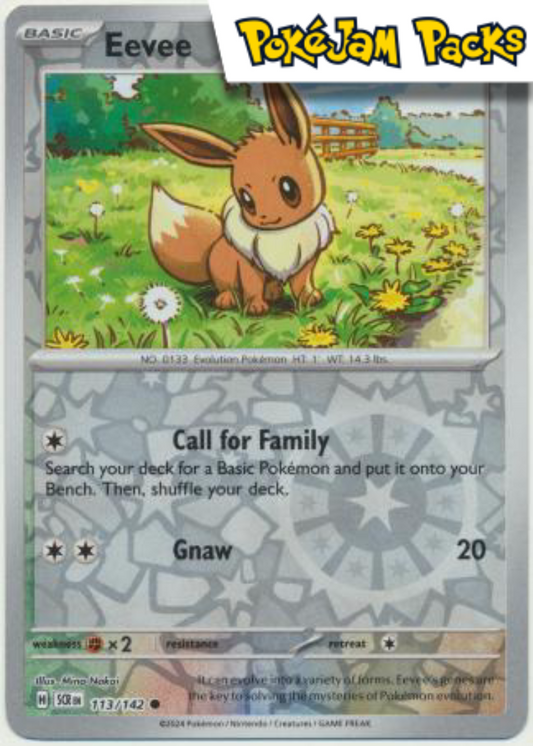 Eevee - 113/142 - Common Reverse Holo - Stellar Crown - Pokemon TCG
