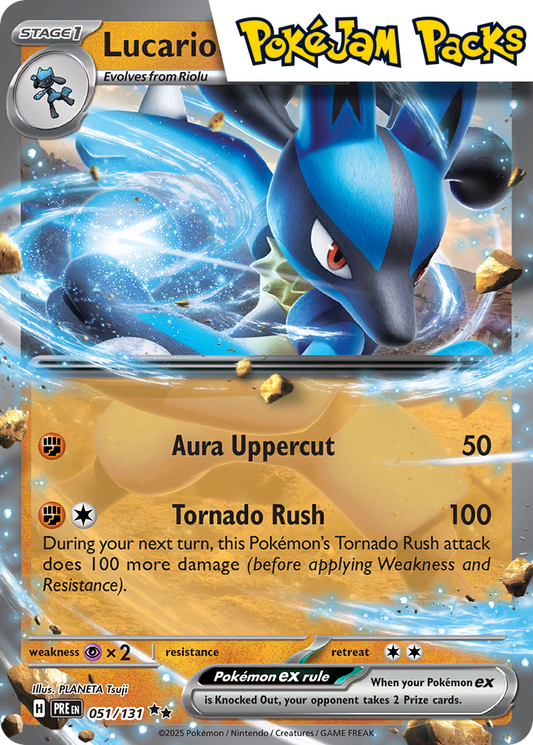 Lucario ex - 051/131 - Ultra Rare - Prismatic Evolutions - Pokemon TCG