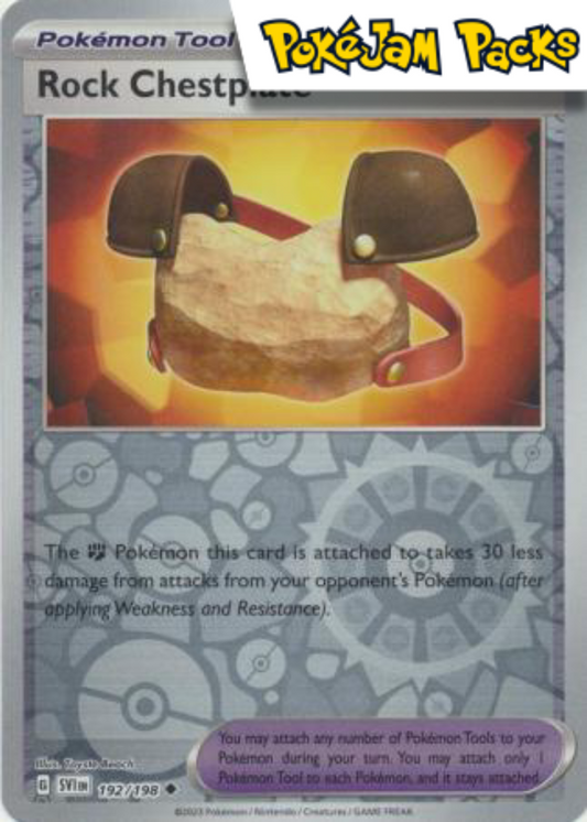 Rock Chestplate - 192/198 - Uncommon Reverse Holo - Scarlet & Violet - Pokemon TCG