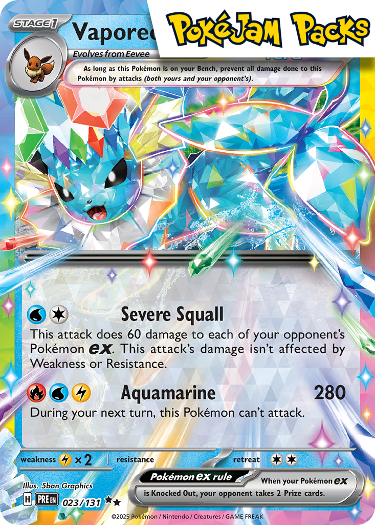 Vaporeon ex - 023/131 - Ultra Rare - Prismatic Evolutions - Pokemon TCG