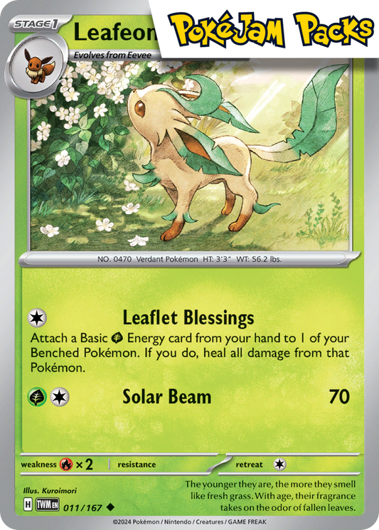 Leafeon - 011/167 - Uncommon - Twilight Masquerade - Pokemon TCG