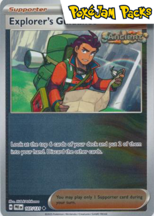 Explorer's Guidance - 107/131 - Uncommon Reverse Holo - Prismatic Evolutions - Pokemon TCG