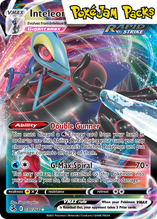Inteleon VMAX - 079/264 - Ultra Rare - Fusion Strike - Pokemon TCG