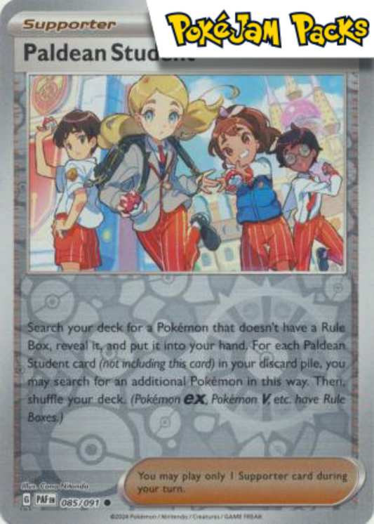 Paldean Student - 085/091 - Common Reverse Holo - Paldean Fates - Pokemon TCG
