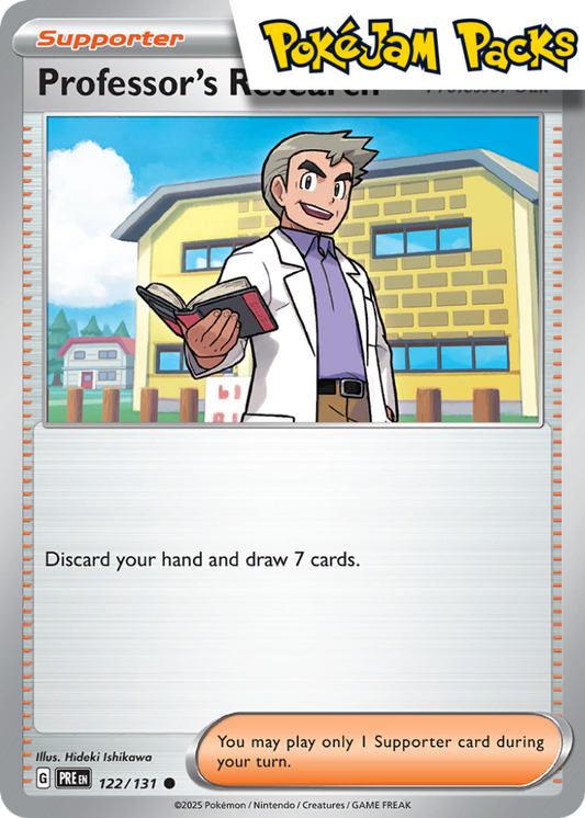 Professor's Research (Professor Oak) - 122/131 - Common - Prismatic Evolutions - Pokemon TCG