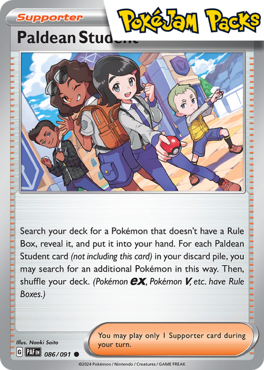 Paldean Student - 086/091 - Common - Paldean Fates - Pokemon TCG