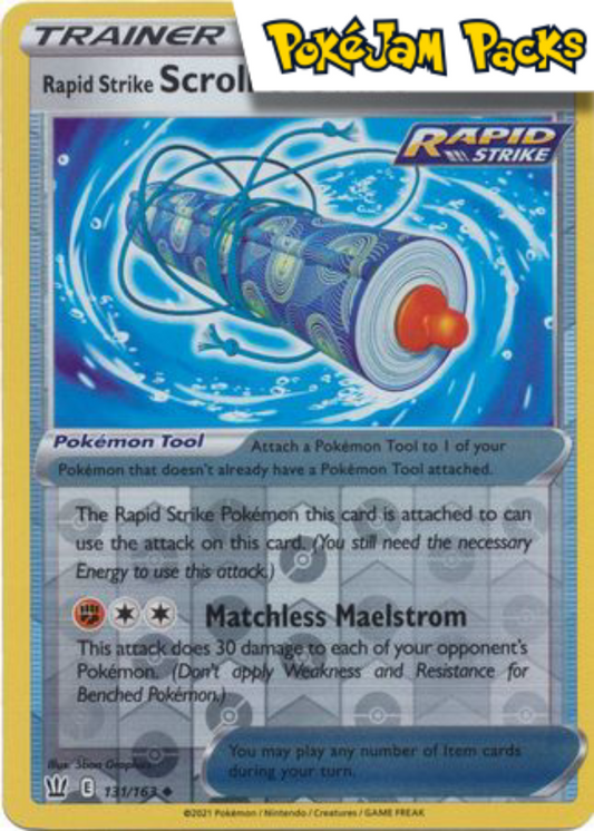 Rapid Strike Scroll of Swirls - 131/163 - Uncommon Reverse Holo - Battle Styles - Pokemon TCG