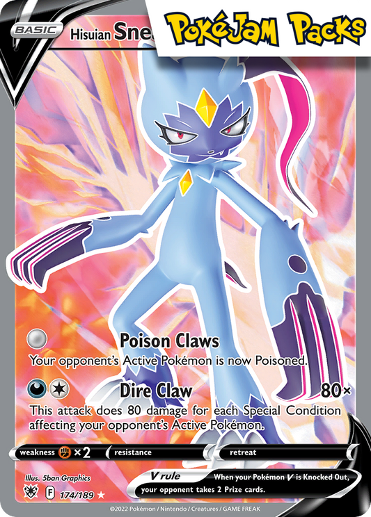 Hisuian Sneasler V - 174/189 - Full Art Ultra Rare - Astral Radiance - Pokemon TCG