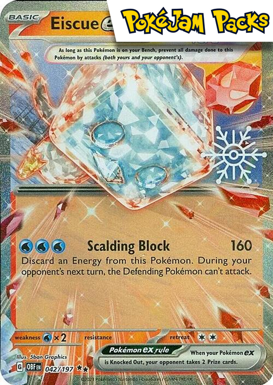Eiscue ex (Snowflake Stamp) - 042/197 - Ultra Rare - Obsidian Flames - Pokemon TCG