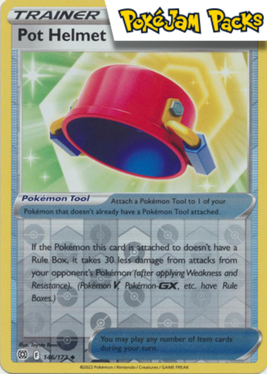 Pot Helmet - 146/172 - Uncommon Reverse Holo - Brilliant Stars - Pokemon TCG