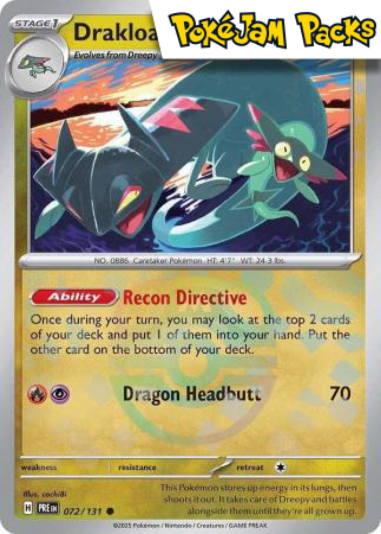 Drakloak - 072/131 - Pokeball Reverse Holo Common - Prismatic Evolutions - Pokemon TCG