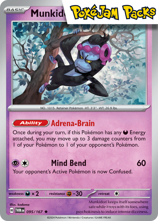 Munkidori - 095/167 - Non-Holo Rare - Twilight Masquerade - Pokemon TCG