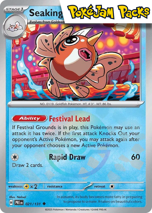 Seaking - 021/131 - Uncommon Pokeball Reverse Holo - Prismatic Evolutions - Pokemon TCG
