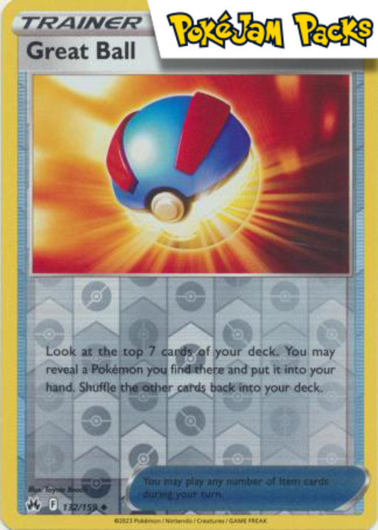 Great Ball - 132/159 - Uncommon Reverse Holo - Crown Zenith - Pokemon TCG