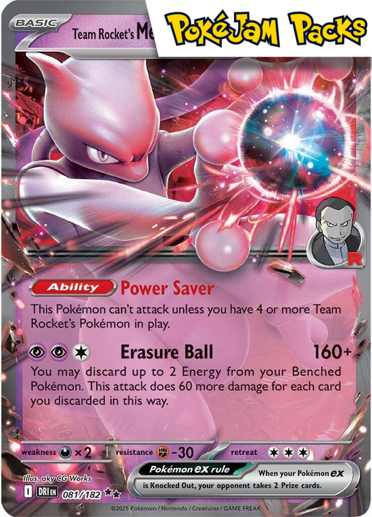 Team Rocket's Mewtwo ex - 081/182 - Ultra Rare - Destined Rivals - Pokemon TCG