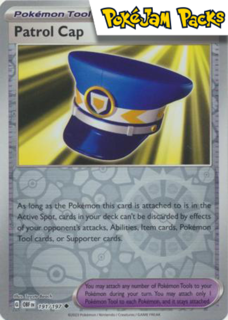 Patrol Cap - 191/197 - Uncommon Reverse Holo - Obsidian Flames - Pokemon TCG