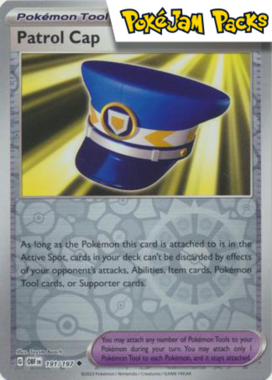 Patrol Cap - 191/197 - Uncommon Reverse Holo - Obsidian Flames - Pokemon TCG