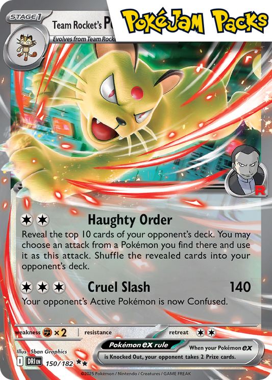 Team Rocket's Persian ex - 150/182 - Ultra Rare - Destined Rivals - Pokemon TCG