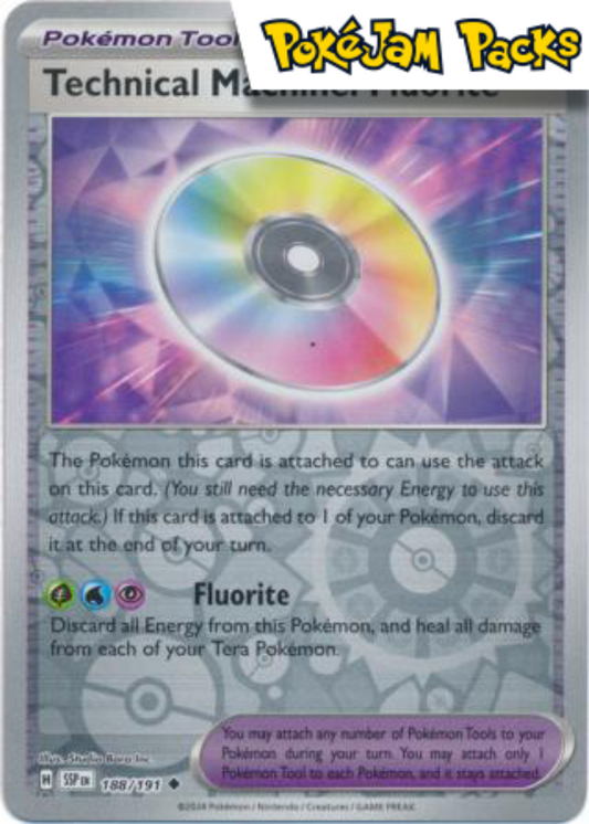 Technical Machine: Fluorite - 188/191 - Uncommon Reverse Holo - Surging Sparks - Pokemon TCG