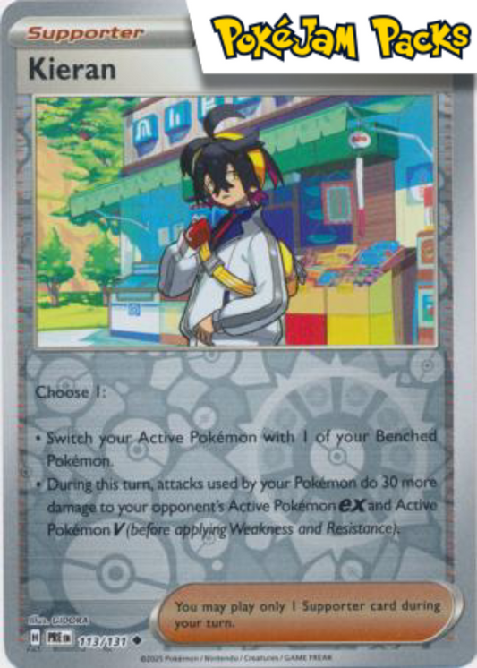 Kieran - 113/131 - Uncommon Reverse Holo - Prismatic Evolutions - Pokemon TCG