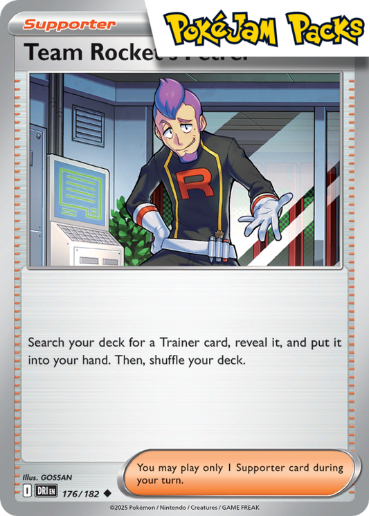 Team Rocket's Petrel - 176/182 - Uncommon - Destined Rivals - Pokemon TCG