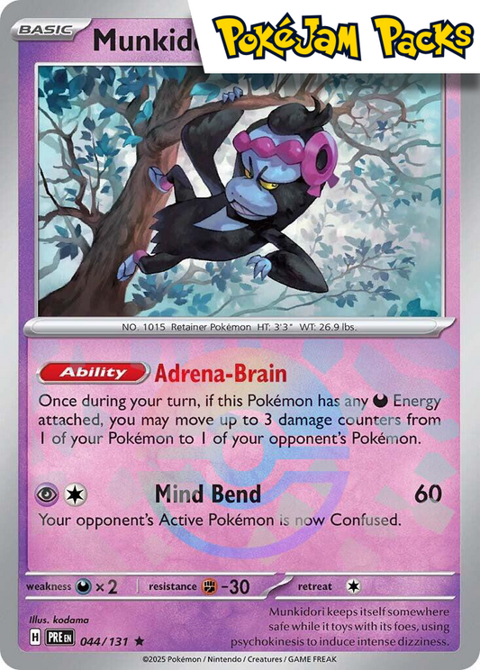 Munkidori - 044/131 - Pokeball Reverse Holo Rare - Prismatic Evolutions - Pokemon TCG