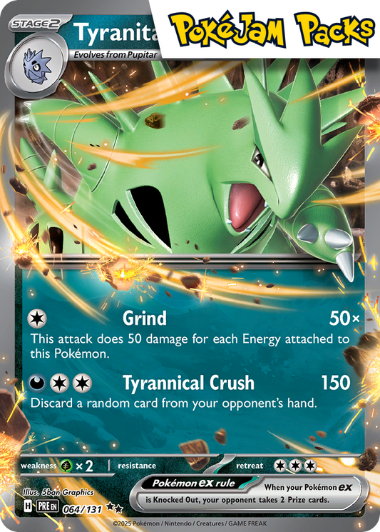 Tyranitar ex - 064/131 - Ultra Rare - Prismatic Evolutions - Pokemon TCG