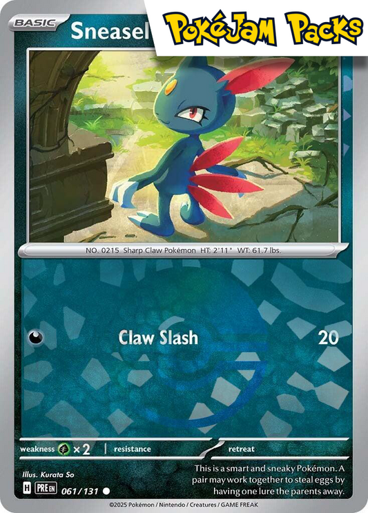 Sneasel - 061/131 - Common Pokeball Reverse - Prismatic Evolutions - Pokemon TCG