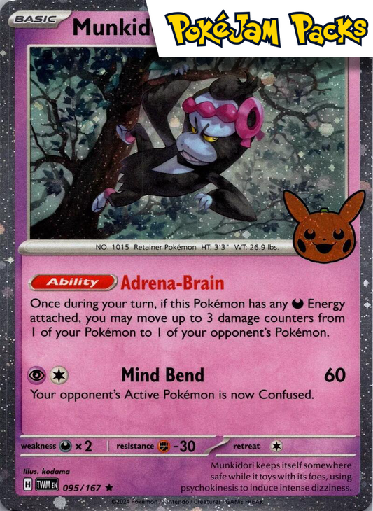 Munkidori (Trick or Trade) - 095/167 - Holo Rare - Twilight Masquerade - Pokemon TCG
