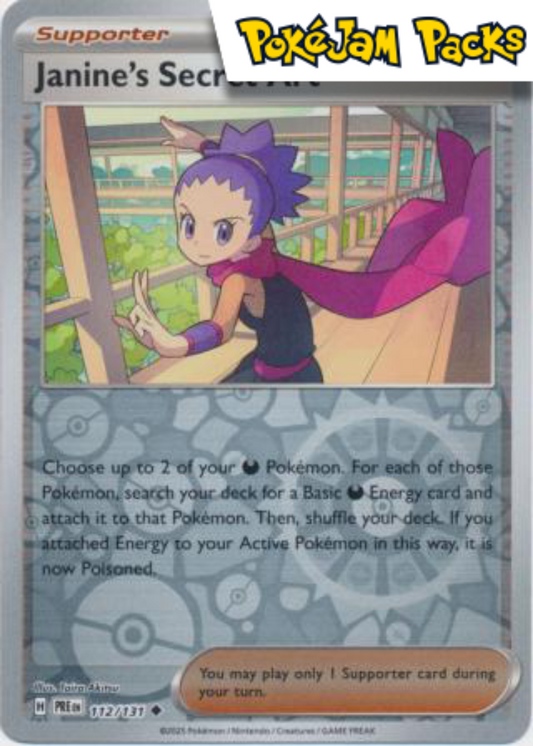 Janine's Secret Art - 112/131 - Uncommon Reverse Holo - Prismatic Evolutions - Pokemon TCG