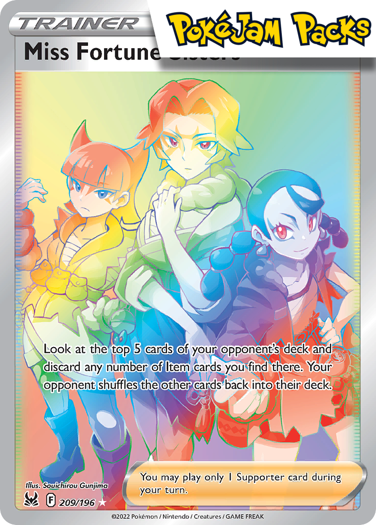 Miss Fortune Sisters - 209/196 - Hyper Rare - Lost Origin - Pokemon TCG