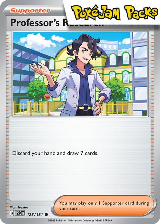 Professor's Research (Professor Sycamore) - 125/131 - Common - Prismatic Evolutions - Pokemon TCG