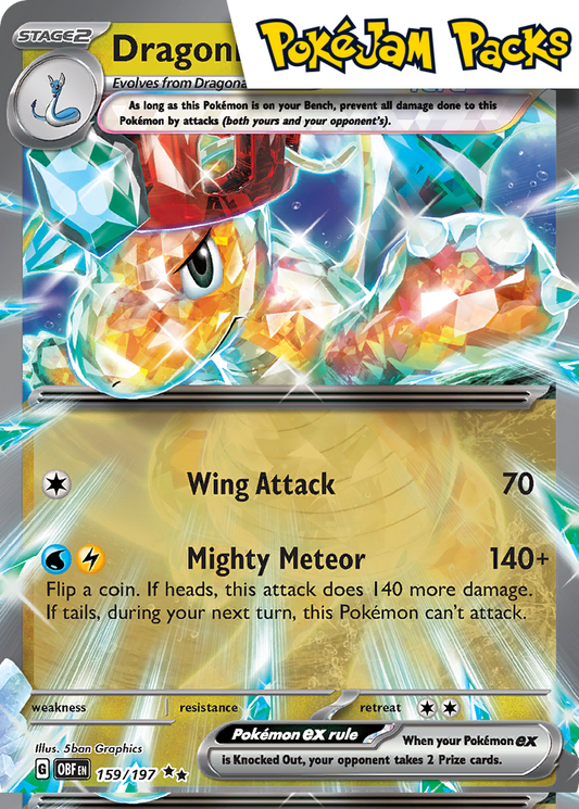 Dragonite ex - 159/197 - Ultra Rare - Obsidian Flames - Pokemon TCG